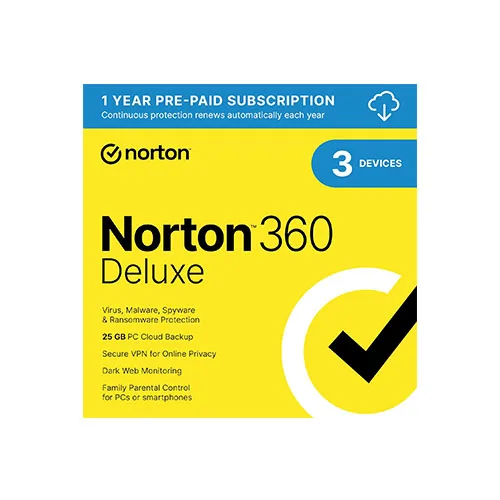 Norton 360 Deluxe, Antivirus Software – 3 Devices with Auto Renewal 2025