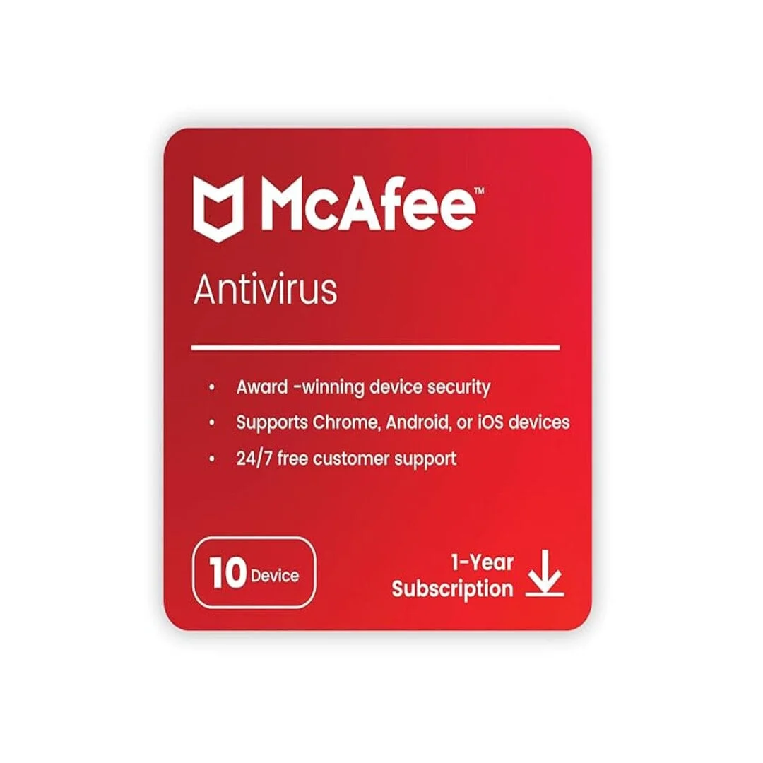 McAfee AntiVirus Protection | 10 PC | 2025