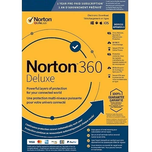 Norton 360 Deluxe – 1-Year / 3-Devices