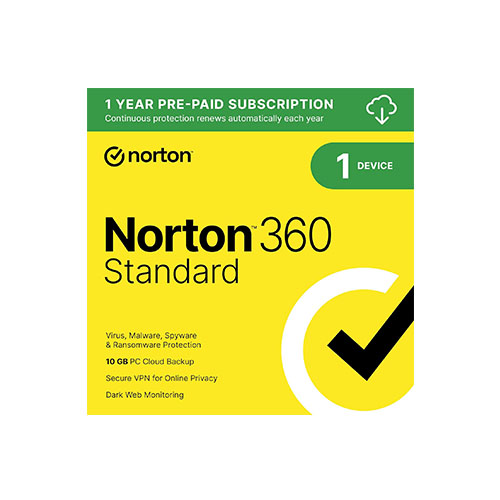 Norton 360 Standard, Antivirus Software-1 Device with Auto Renewal 2025